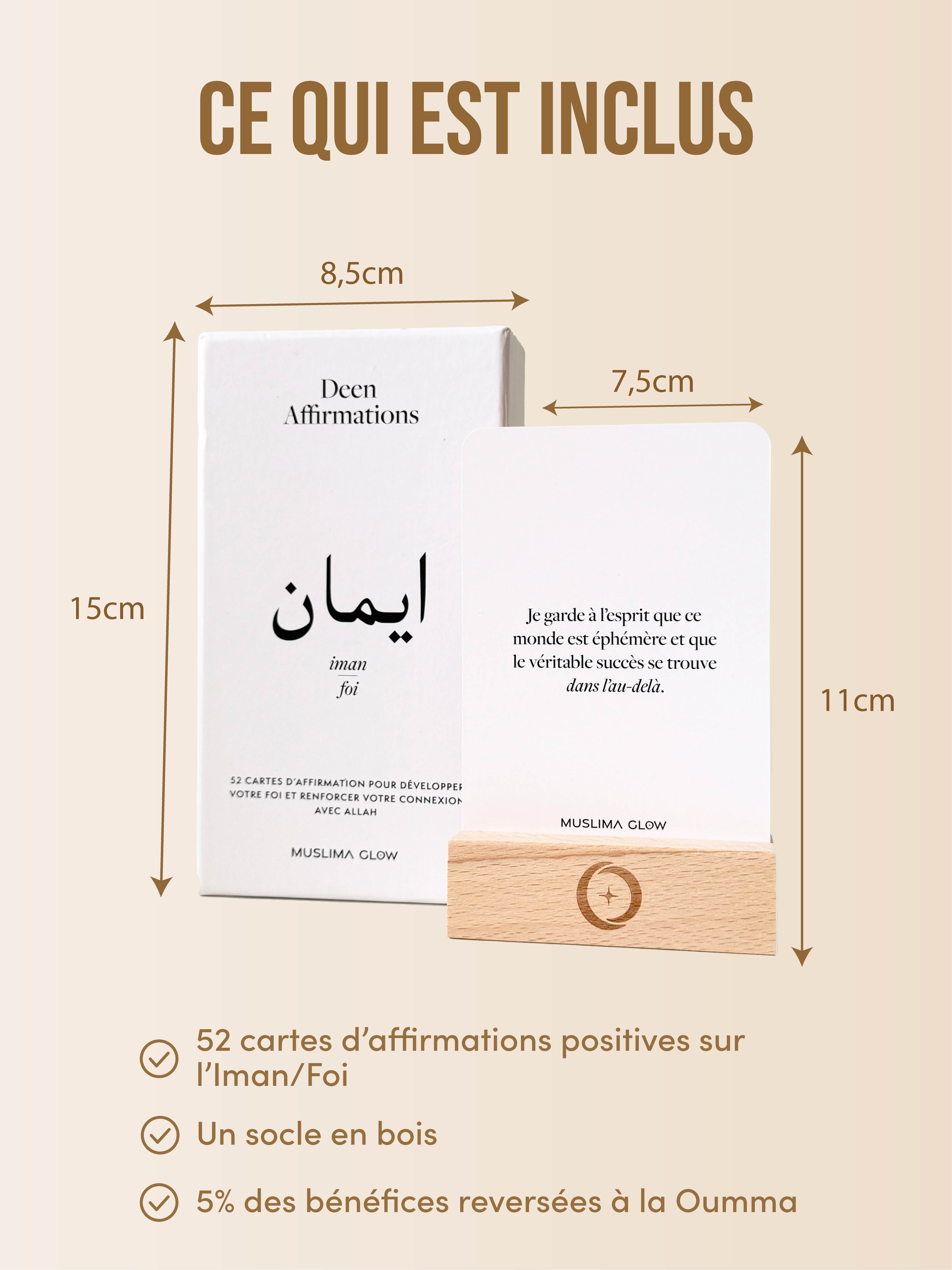 Deen Affirmations Thème Iman/Foi - 52 cartes d&