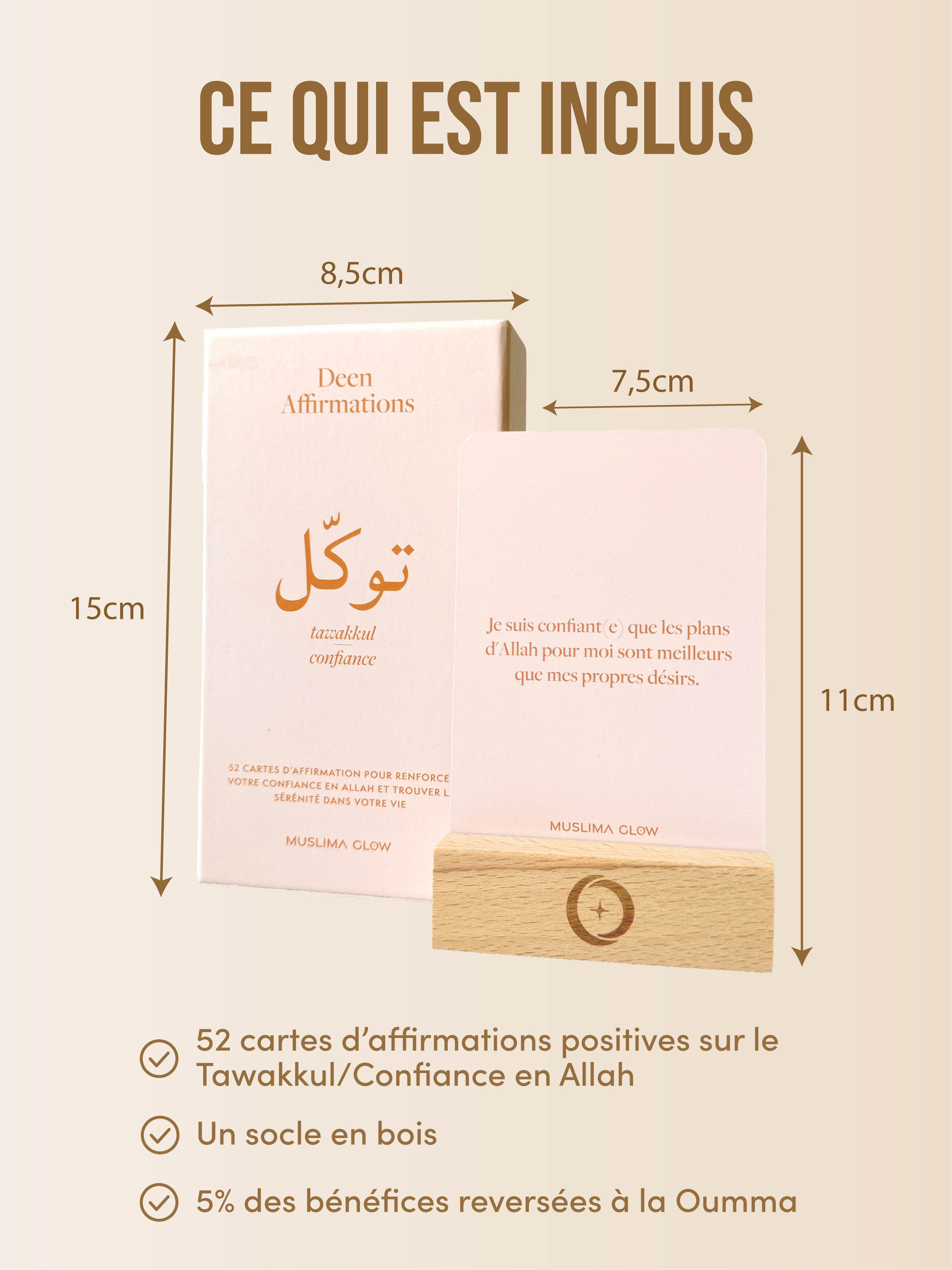 Deen Affirmations Thème Tawakkul/Confiance - 52 cartes d&