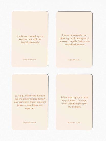 Deen Affirmations Thème Tawakkul/Confiance - 52 cartes d&