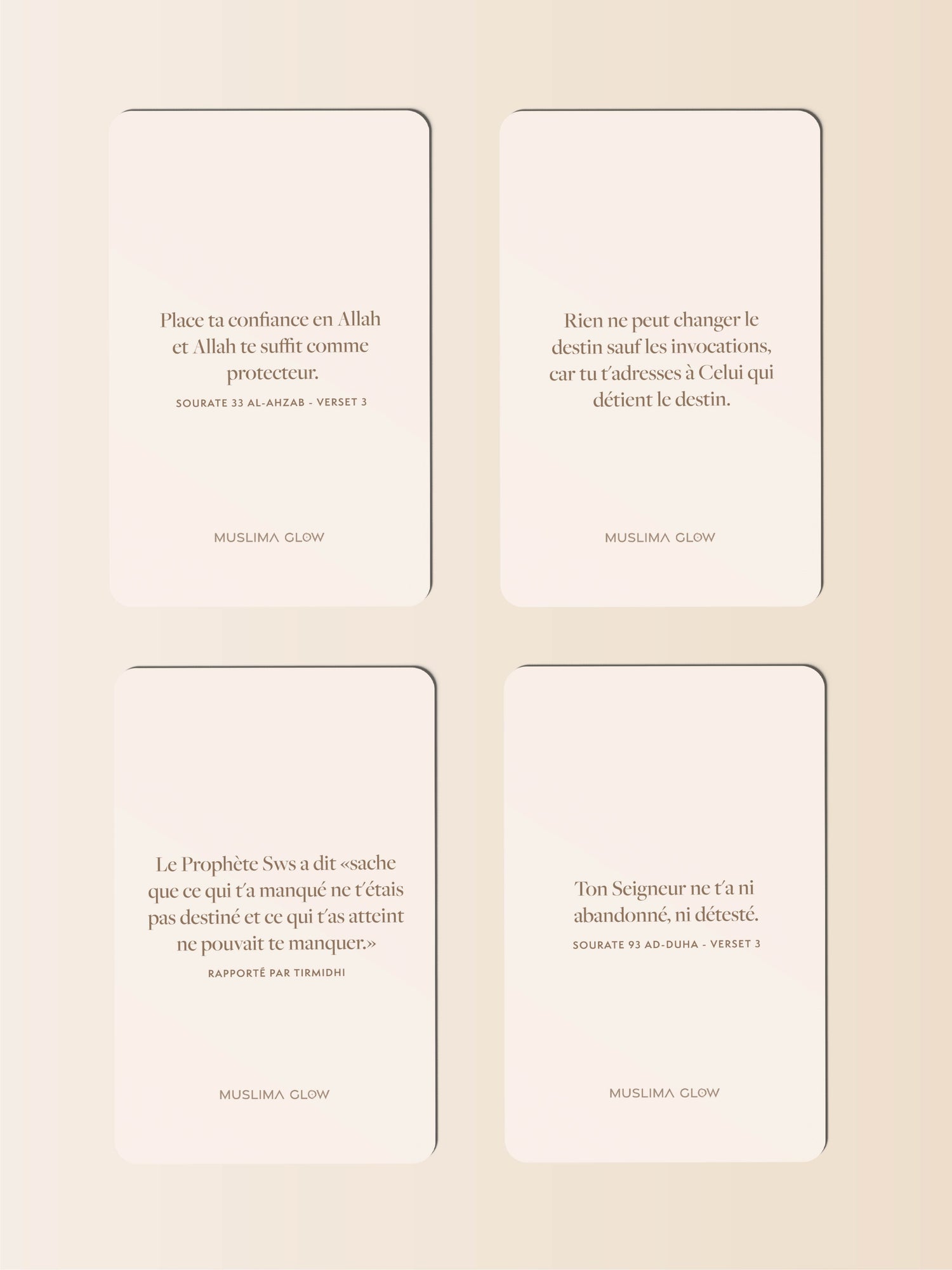 Deen Reflections - 52 cartes de rappels et versets du Coran