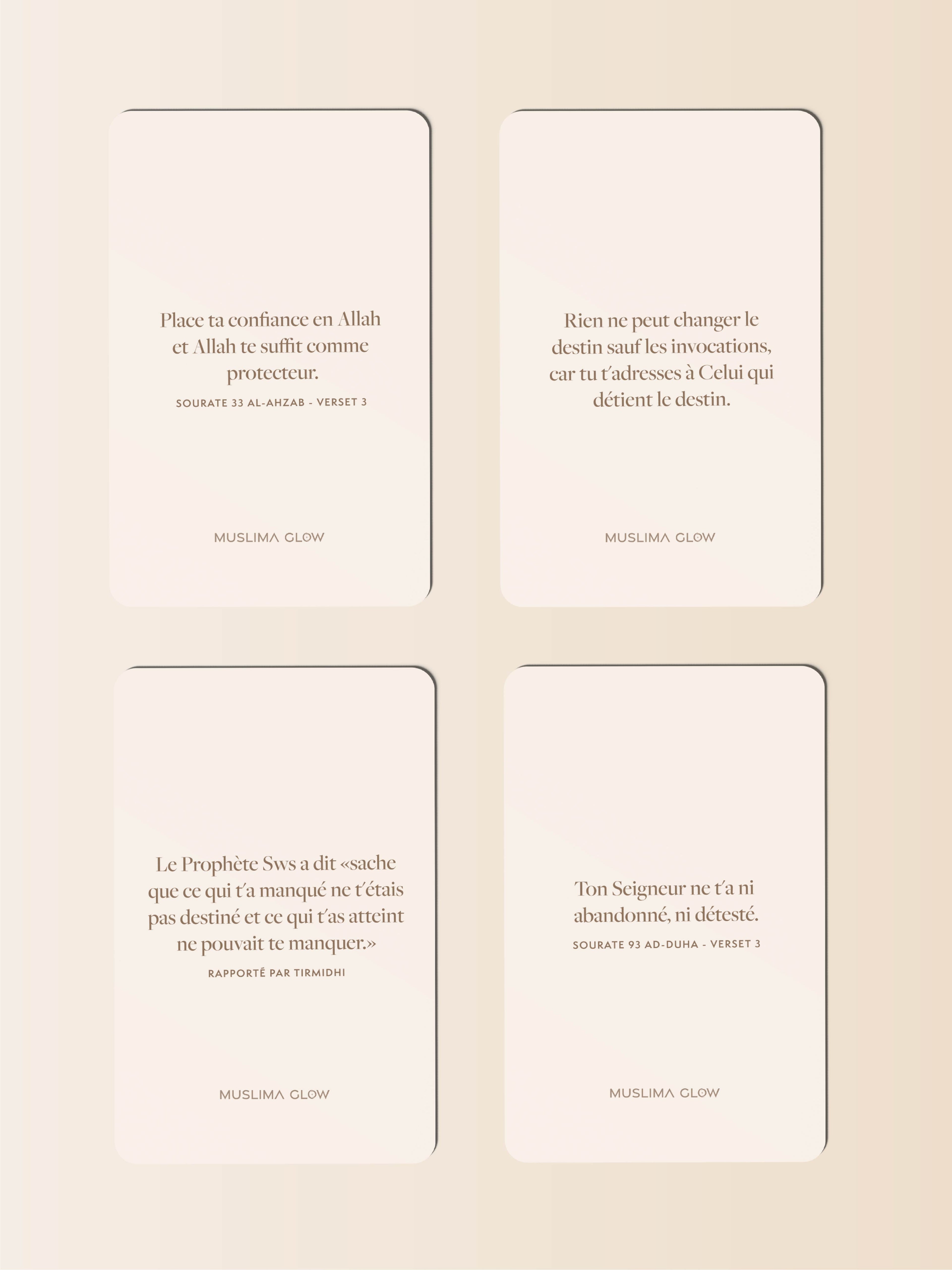Deen Reflections - 52 cartes de rappels et versets du Coran
