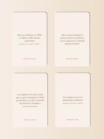 Deen Reflections - 52 cartes de rappels et versets du Coran
