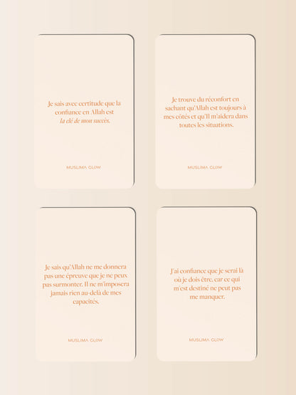 Deen Affirmations Thème Tawakkul/Confiance - 52 cartes d&